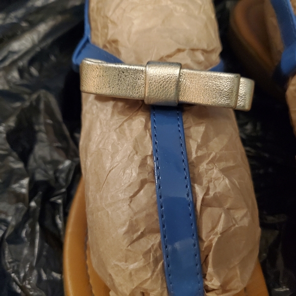 Women's Thong Sandals- Blue - Picture 6 of 15